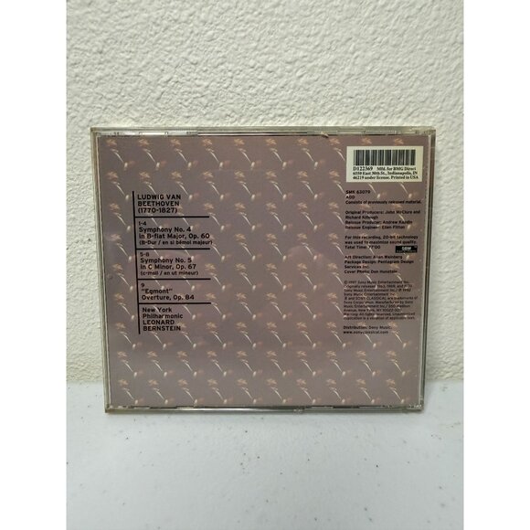 Bernstein Century: Beethoven: Symphonies Nos. 4 & 5 and "Egmont" Overture CD - Picture 2 of 3